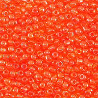 Glass seed beads 11/0 (2mm) Transparent red
